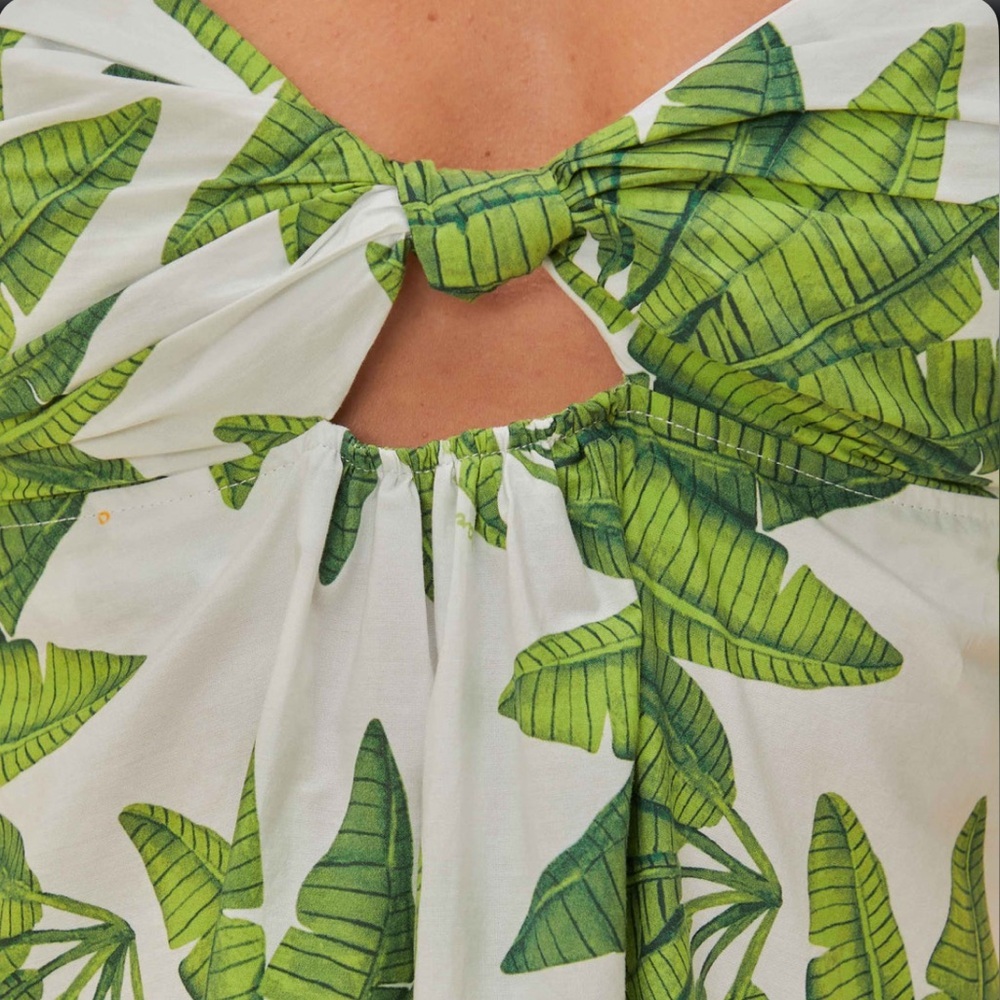 Farm Rio Off-White Palms Fan Mini Dress - Picture 5 of 7